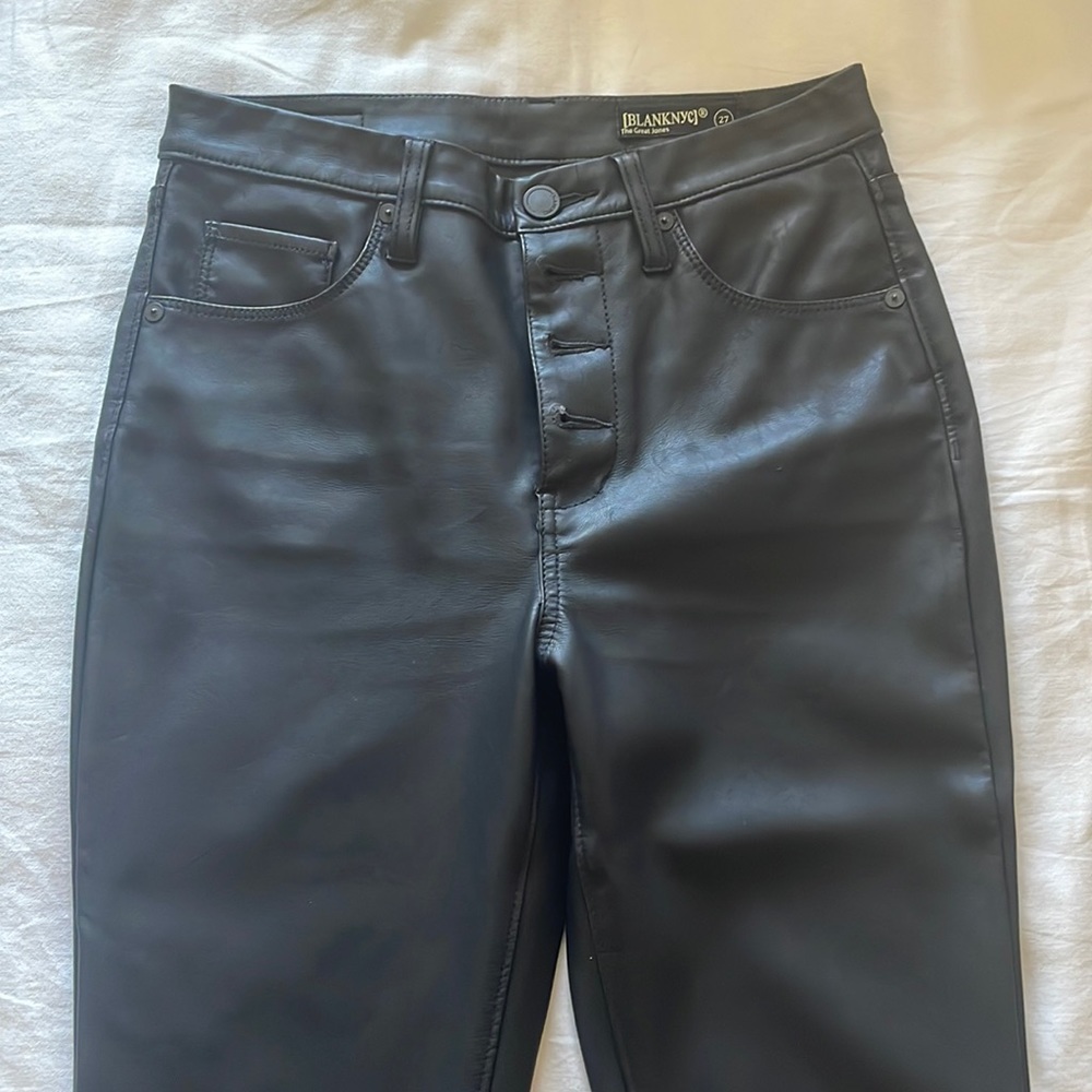BLANKNYC leather look jeans